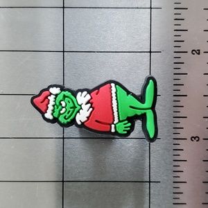 NEW! Grinch Standing in Santa Suit Christmas Holiday Shoe Croc Charm